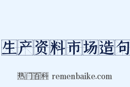 生产资料市场造句是什么意思的图片